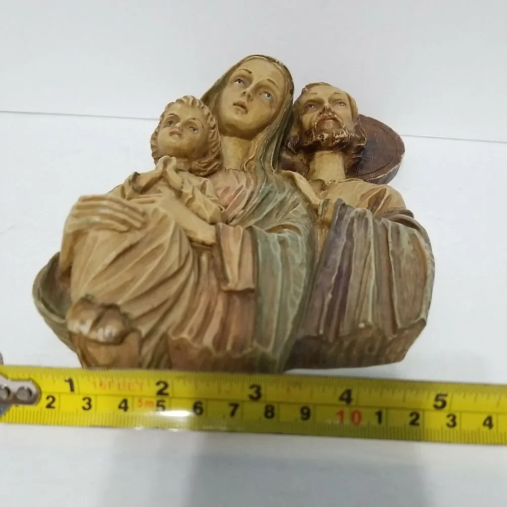 Holy Family Roman Italy Jesus Mary & Joseph 3-D Wall Hanging Plaque Christianity
